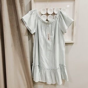NWT Rebecca Taylor Blue Off The Shoulder Dress